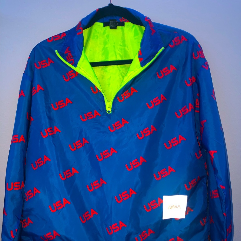 Forever 21 USA NASA Bomber Jacket (Size: M)